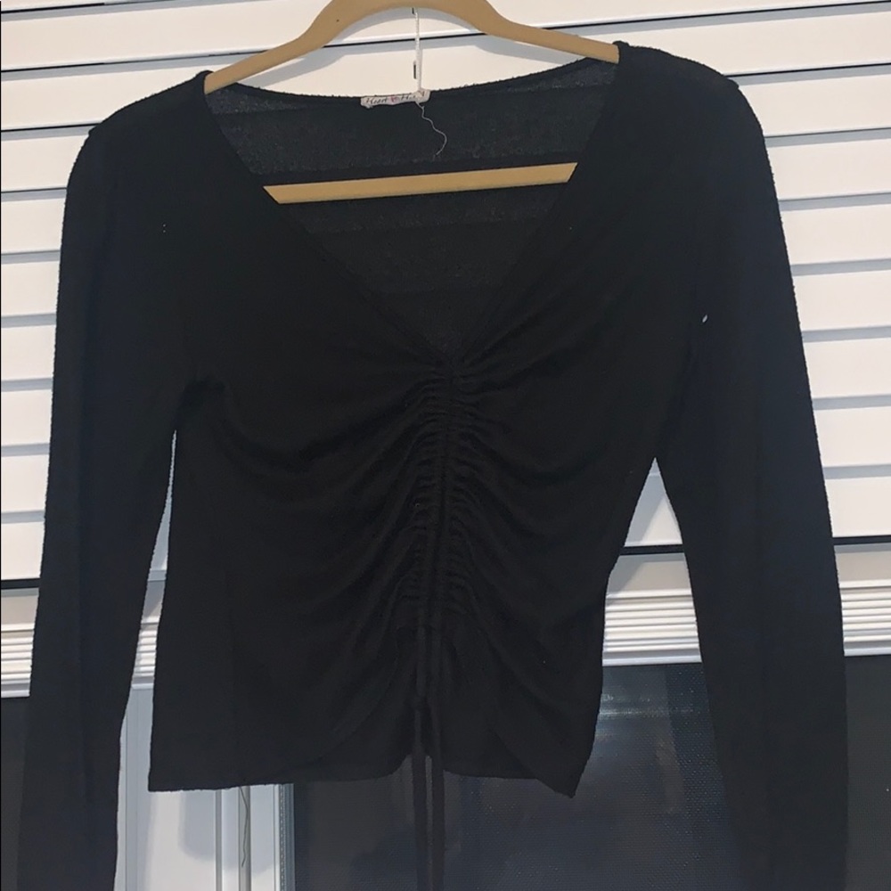 Cinched long sleeve